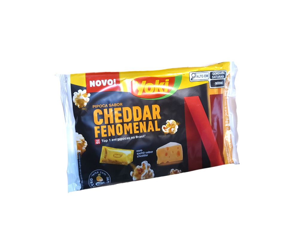 MILHO PARA PIPOCA DE MICRO-ONDAS SABOR CHEDDAR YOKI 95 G (CX 36 UN)